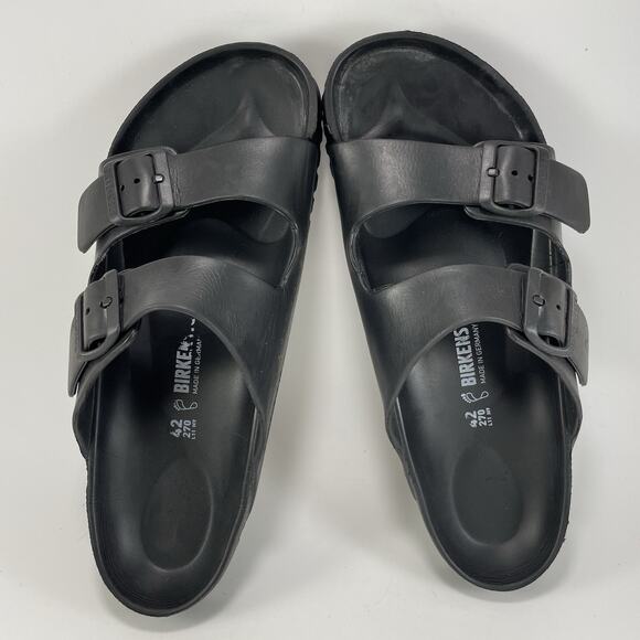 Birkenstock Arizona EVA Slide Sandals Mens Size 42 US Size 9-9.5 Black Rubber - Picture 6 of 9